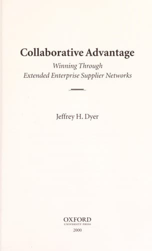 Tapa de Collaborative advantage
