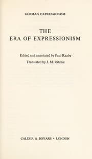Tapa de The era of expressionism