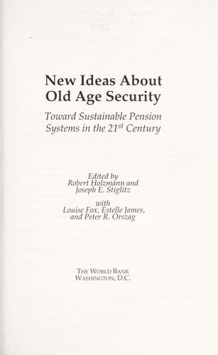 Tapa de New ideas about old age security