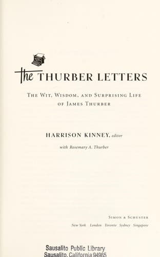 Tapa de The Thurber letters