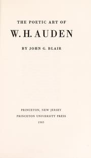 Tapa de The poetic art of W.H. Auden