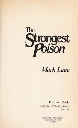Tapa de The strongest poison