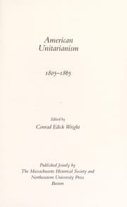 Tapa de American Unitarianism, 1805-1865