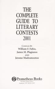 Tapa de The complete guide to literary contests, 2001