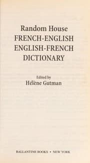 Tapa de Random House French-English, English-French dictionary