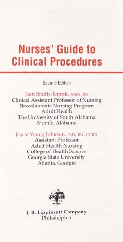 Tapa de Nurses' guide to clinical procedures