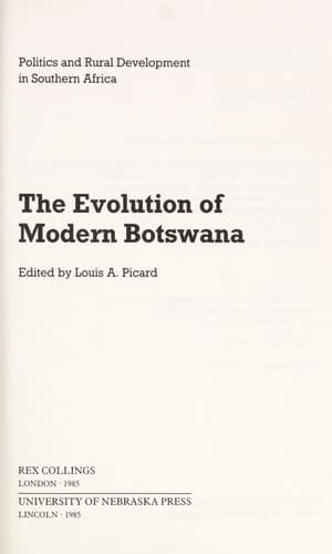 Tapa de The Evolution of modern Botswana