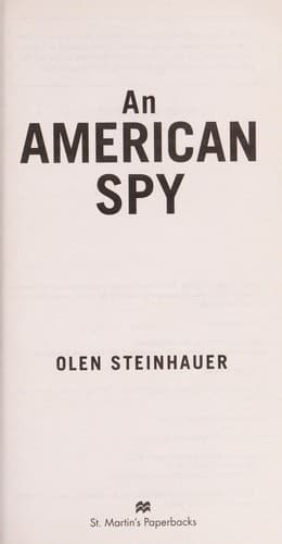 Tapa de An American spy