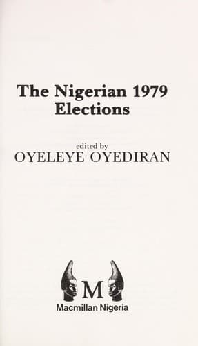Tapa de The Nigerian 1979 elections