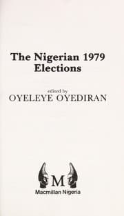 Tapa de The Nigerian 1979 elections