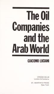 Tapa de The oil companies and the Arab world