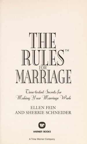 Tapa de The rules for marriage