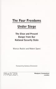Tapa de The four freedoms under siege