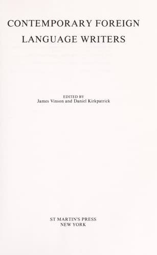 Tapa de Contemporary foreign language writers