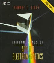 Tapa de Fundamentals of applied electromagnetics