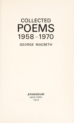 Tapa de Collected poems, 1958-1970