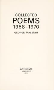 Tapa de Collected poems, 1958-1970