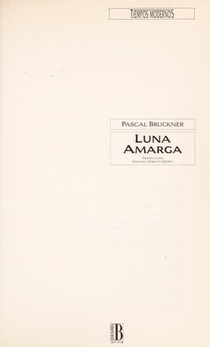 Tapa de Luna Amarga