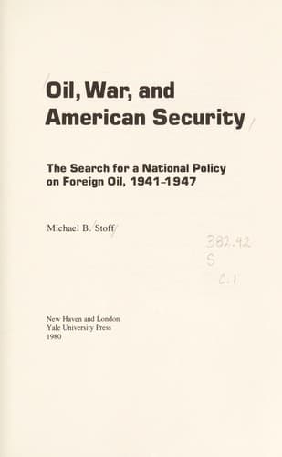 Tapa de Oil, war, and American security