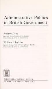 Tapa de Administrative politics in British government