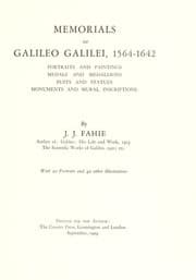 Tapa de Memorials of Galileo Galilei