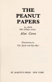 Tapa de The peanut papers in which Miz Lillian writes