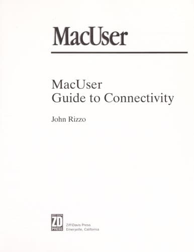 Tapa de MacUser guide to connectivity