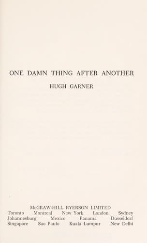 Tapa de One damn thing after another