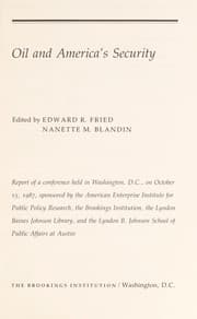 Tapa de Oil and America's security