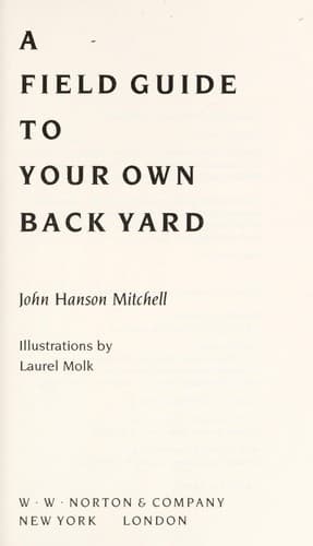 Tapa de A field guide to your own back yard