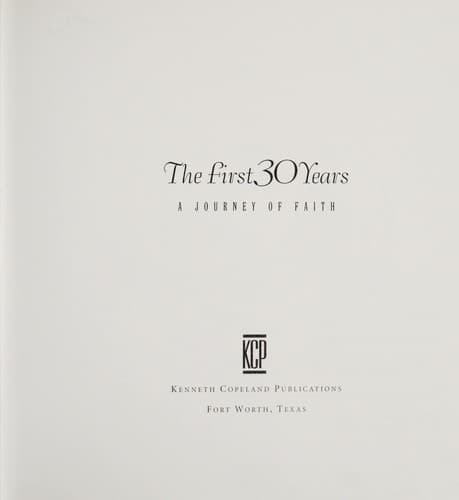 Tapa de The first 30 years