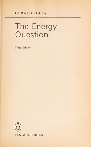 Tapa de The energy question