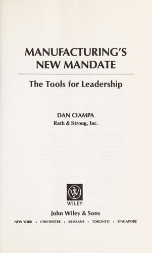 Tapa de Manufacturing's new mandate