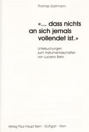 Tapa de --dass nichts an sich jemals vollendet ist