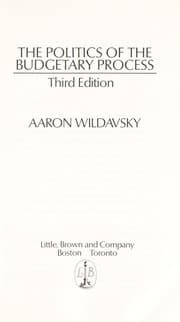 Tapa de The politics of the budgetary process