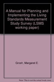 Tapa de A manual for planning and implementing the living standards measurement study survey