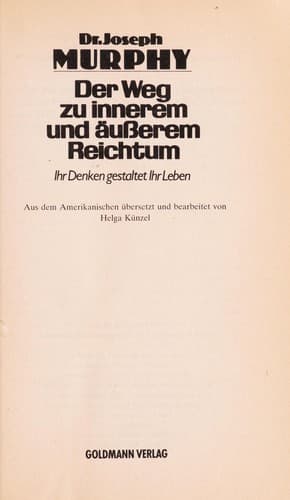 Tapa de Der Weg zu innerem und a usserem Reichtum