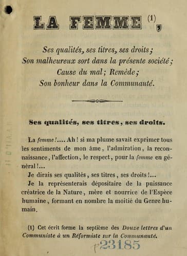 Tapa de La femme