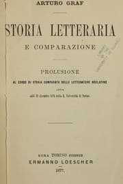 Tapa de Storia letteraria e comparazione