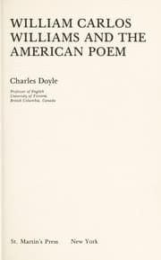 Tapa de William Carlos Williams and the American poem