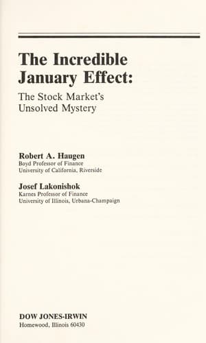 Tapa de The incredible January effect