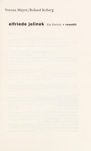 Tapa de Elfriede Jelinek