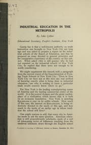 Tapa de Industrial education in the metropolis