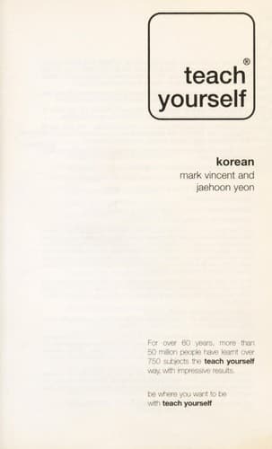 Tapa de Teach yourself Korean
