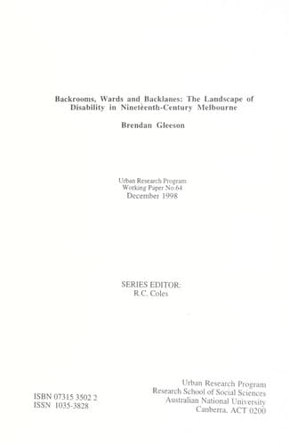 Tapa de Backrooms, wards and backlanes