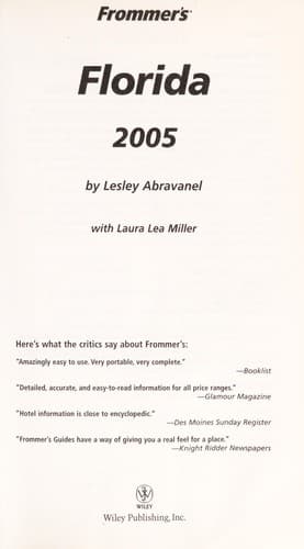 Tapa de Frommer's Florida 2005