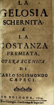 Tapa de La gelosia schernita, e la costanza premiata