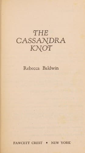 Tapa de The Cassandra knot