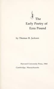 Tapa de The early poetry of Ezra Pound