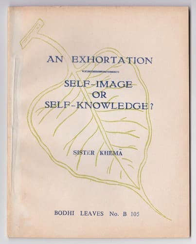 Tapa de An Exhortation. Self-Image or Self-Knowledge?